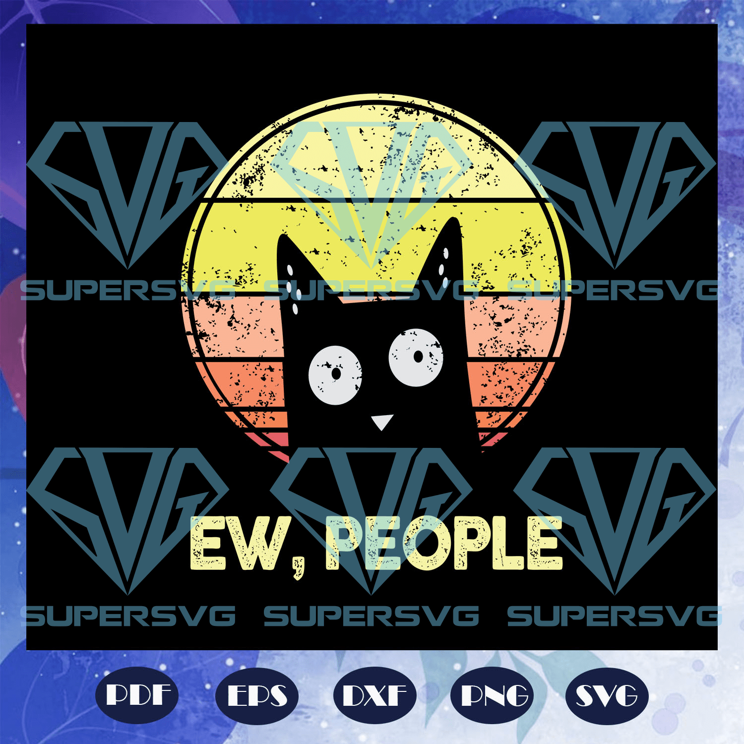 Ew people, cat svg, cat lover gifts, cat lover svg, cat gifts, black