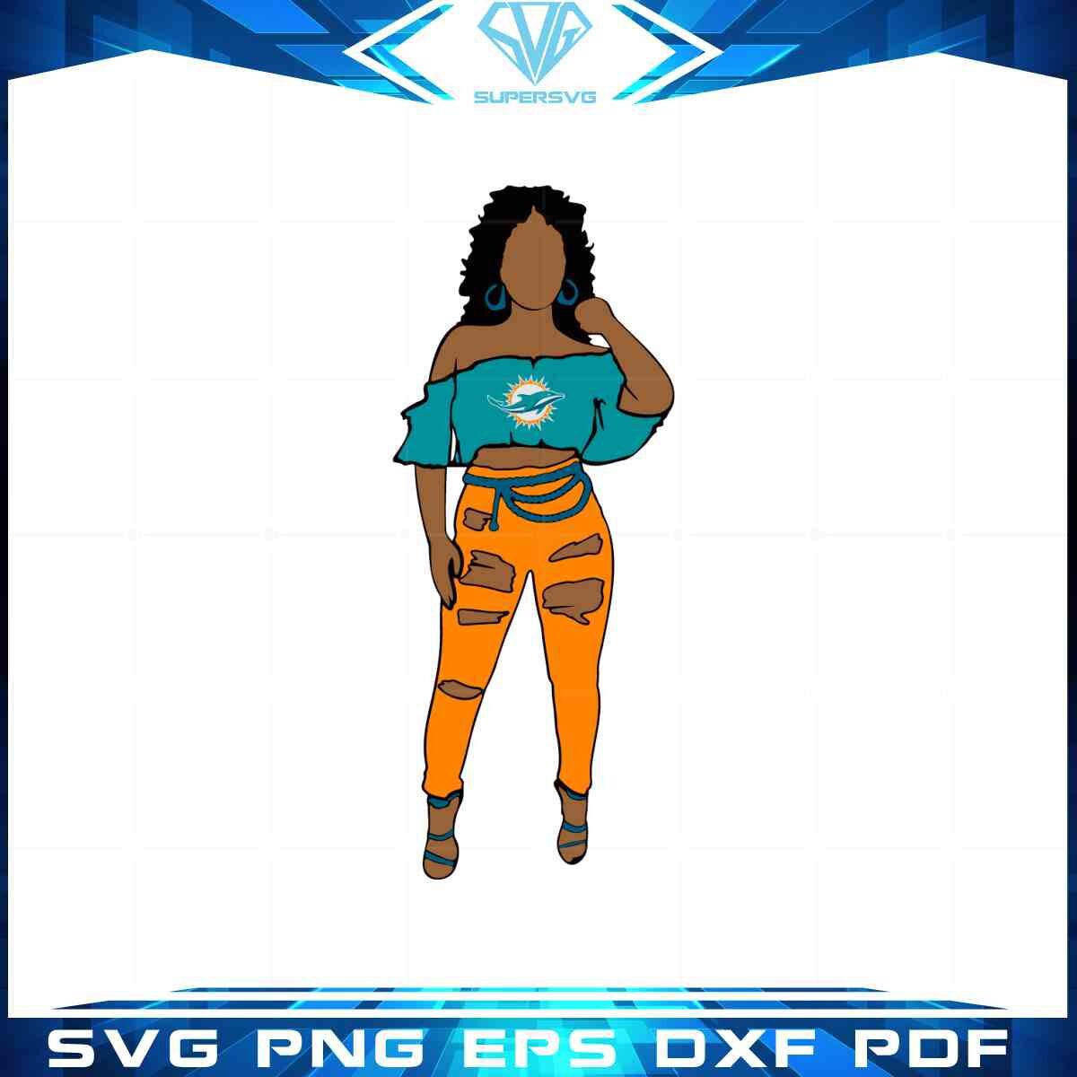 miami-dolphins-nfl-team-svg-melanin-queen-cutting-digital-files