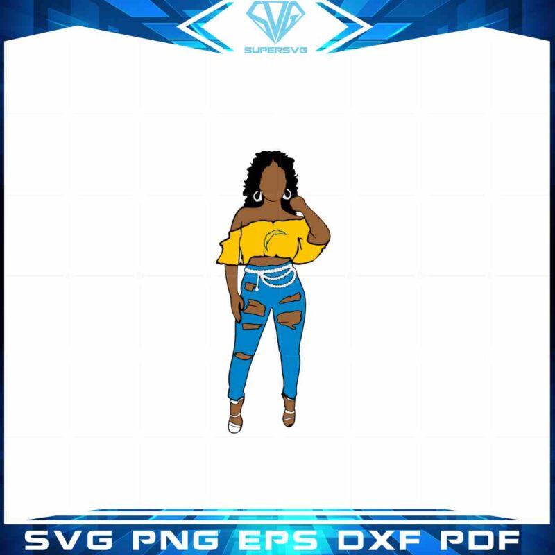los-angeles-chargers-nfl-teams-svg-black-girl-cutting-digital-files