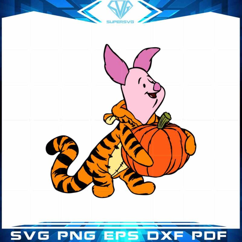 piglet-tigger-suit-holding-pumpkin-spooky-svg-graphic-designs-files