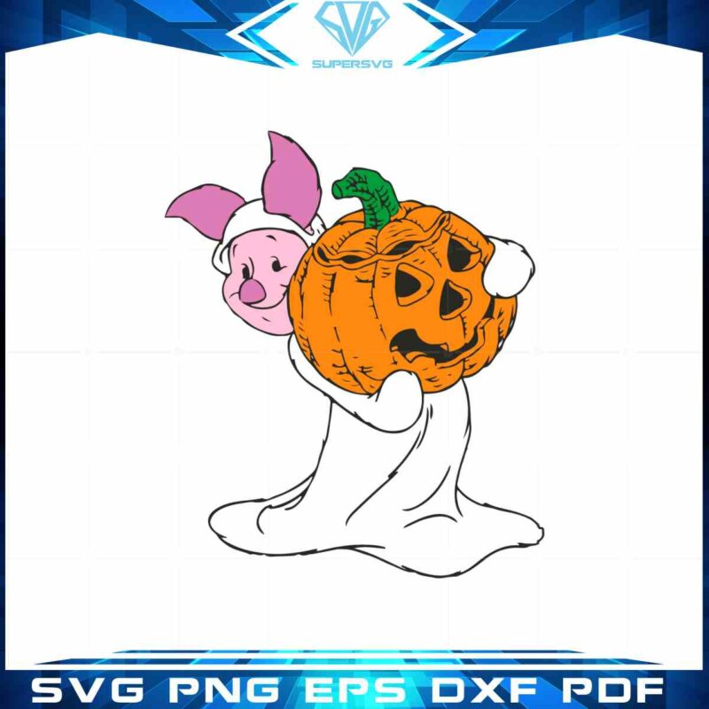 ghost-piglet-cartoon-svg-halloween-pumpkin-graphic-design-file