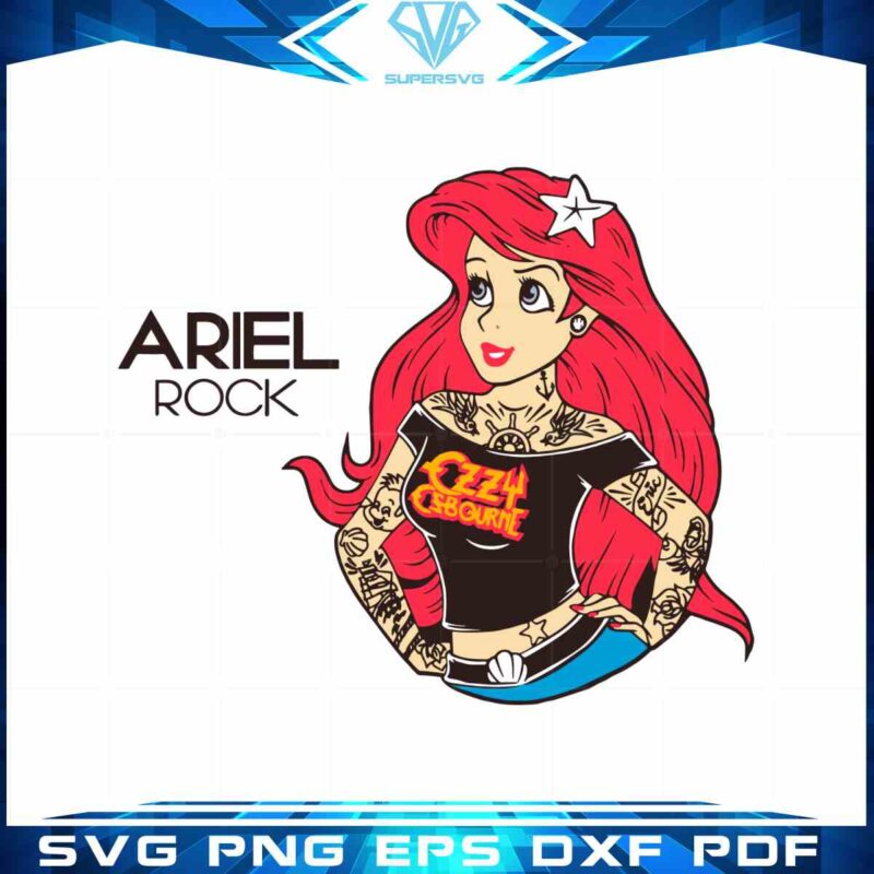 ariel-princess-disney-svg-ariel-rock-tattoo-graphic-designs-files