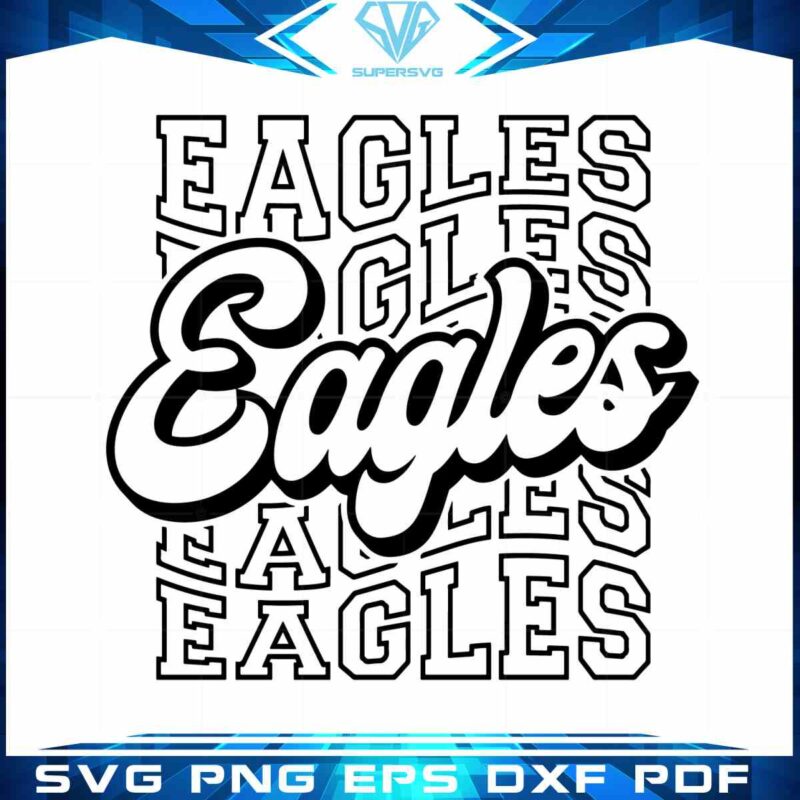 eagles-team-retro-football-players-svg-best-graphic-design-cutting-file