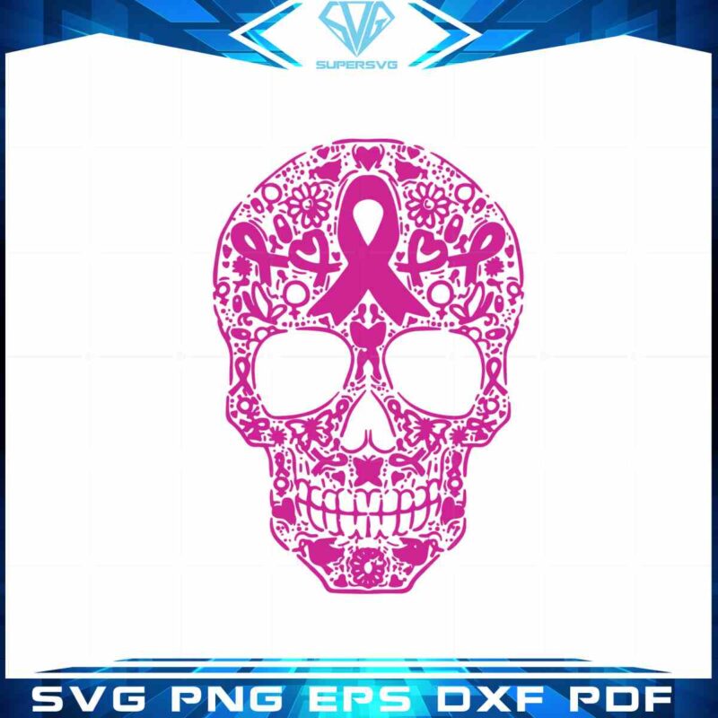 skull-breast-cancer-awareness-svg-pink-ribbon-floral-cutting-digital-file