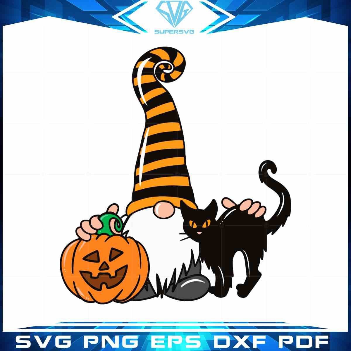 halloween-gnome-pumpkin-and-black-cat-spooky-svg-graphic-designs-files