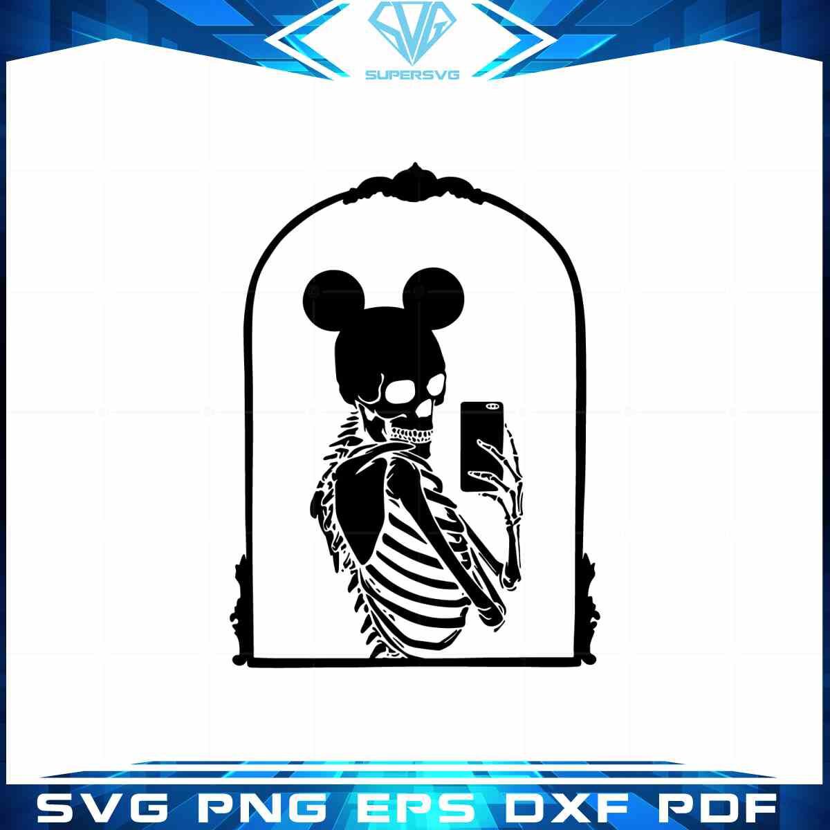 mickey-skeleton-mirror-selfie-halloween-best-svg-cutting-digital-file