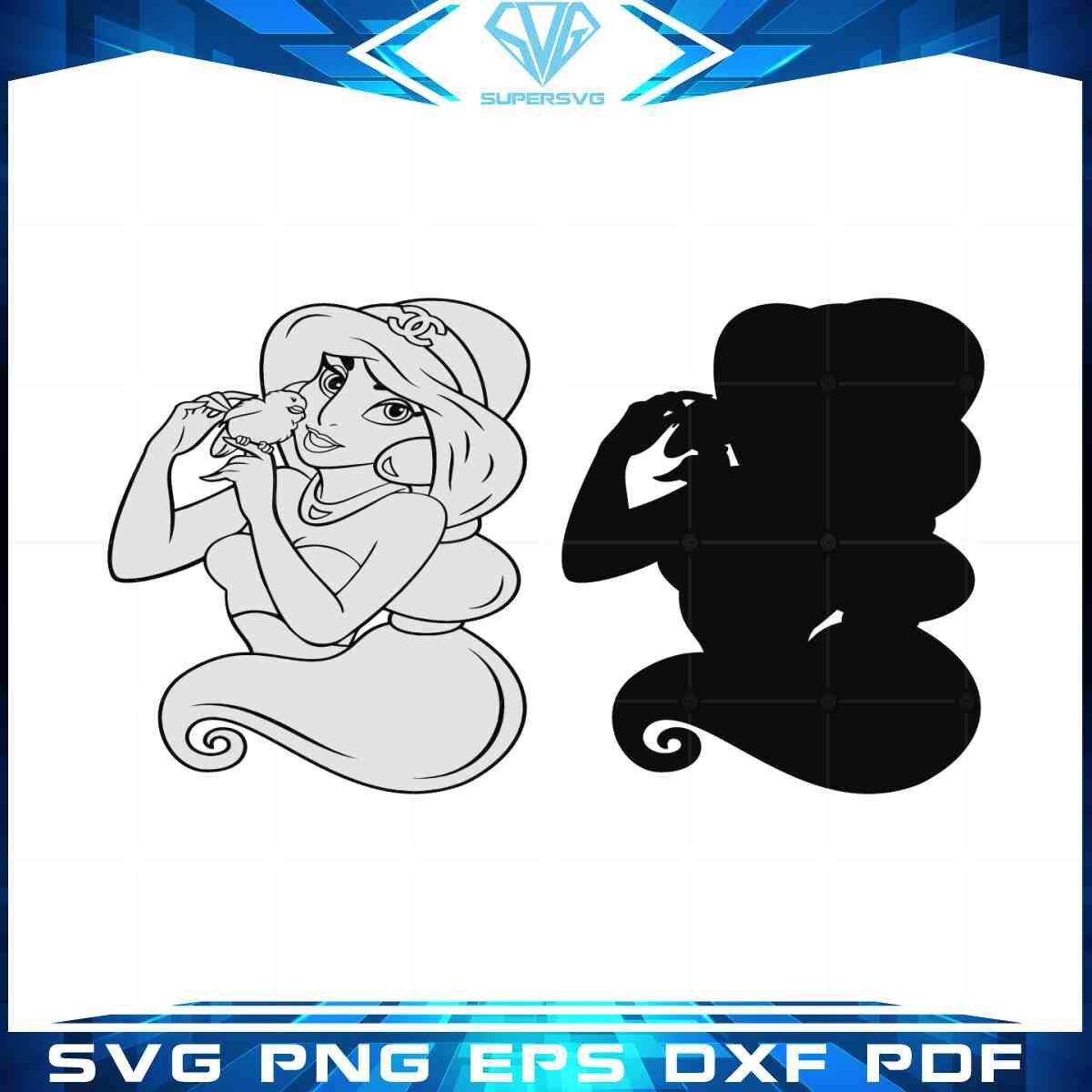 princess-jasmine-cosplay-chanel-for-cameo-svg-cricut-files-silhouette