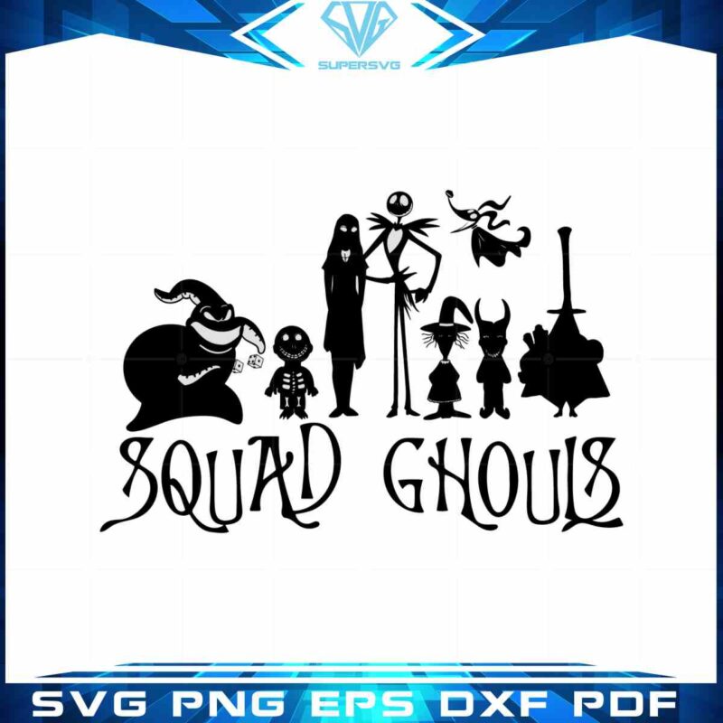 squad-ghouls-nightmare-before-christmas-svg-silhouette-digital-file