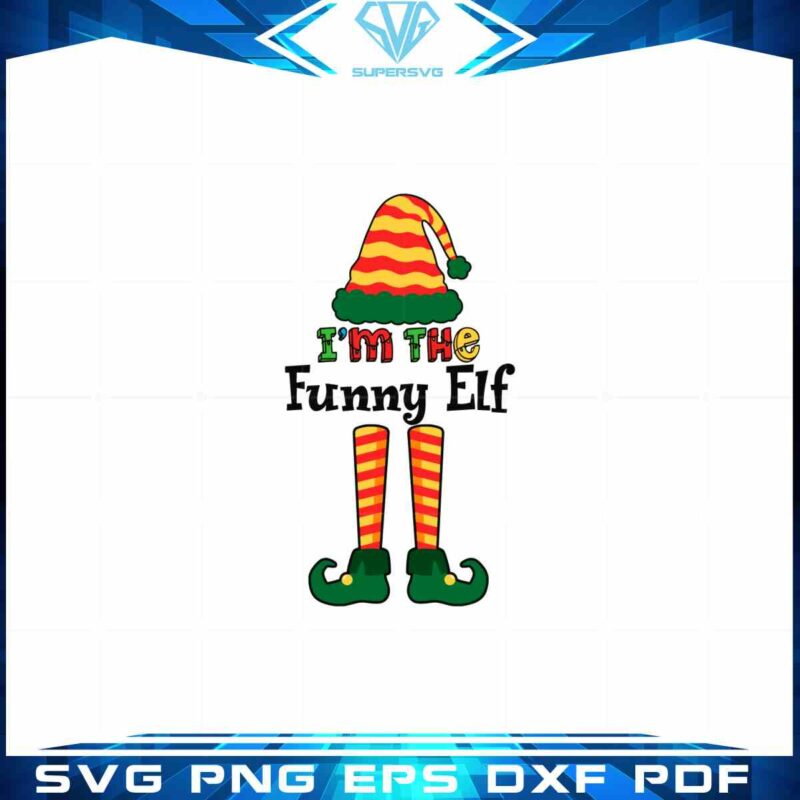 im-the-funny-elf-svg-family-christmas-graphic-design-file