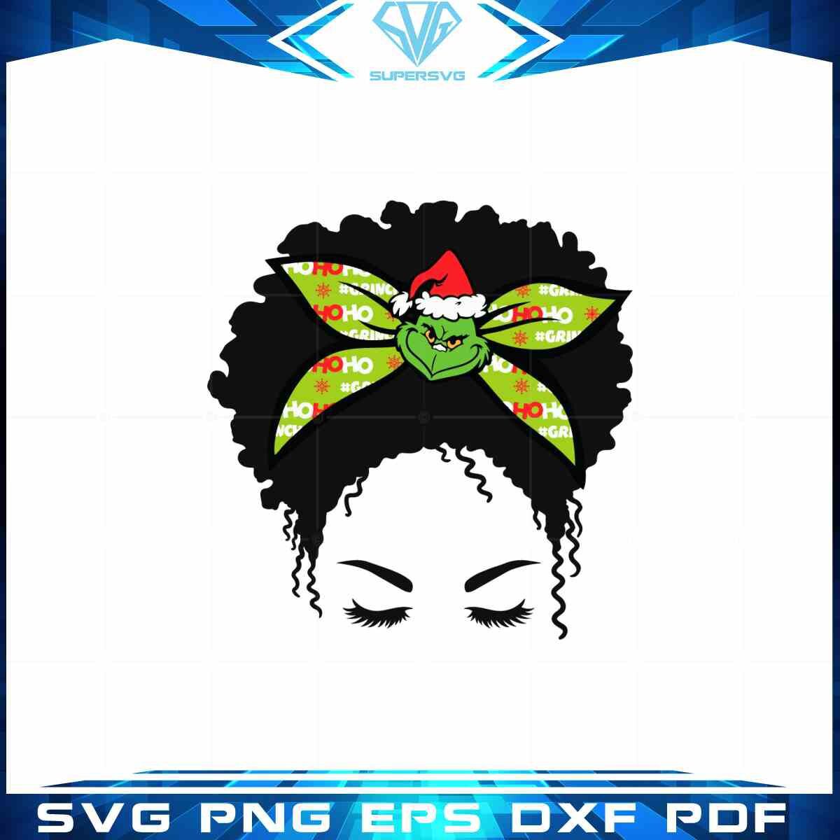 grinch-life-christmas-messy-bun-svg-funny-christmas-cutting-files