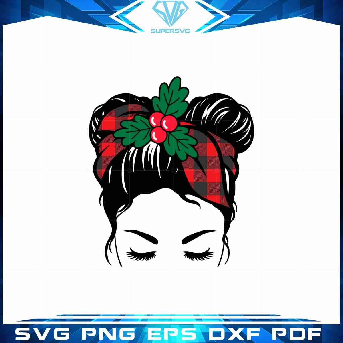 christmas-messy-bun-svg-merry-mama-graphic-designs-files