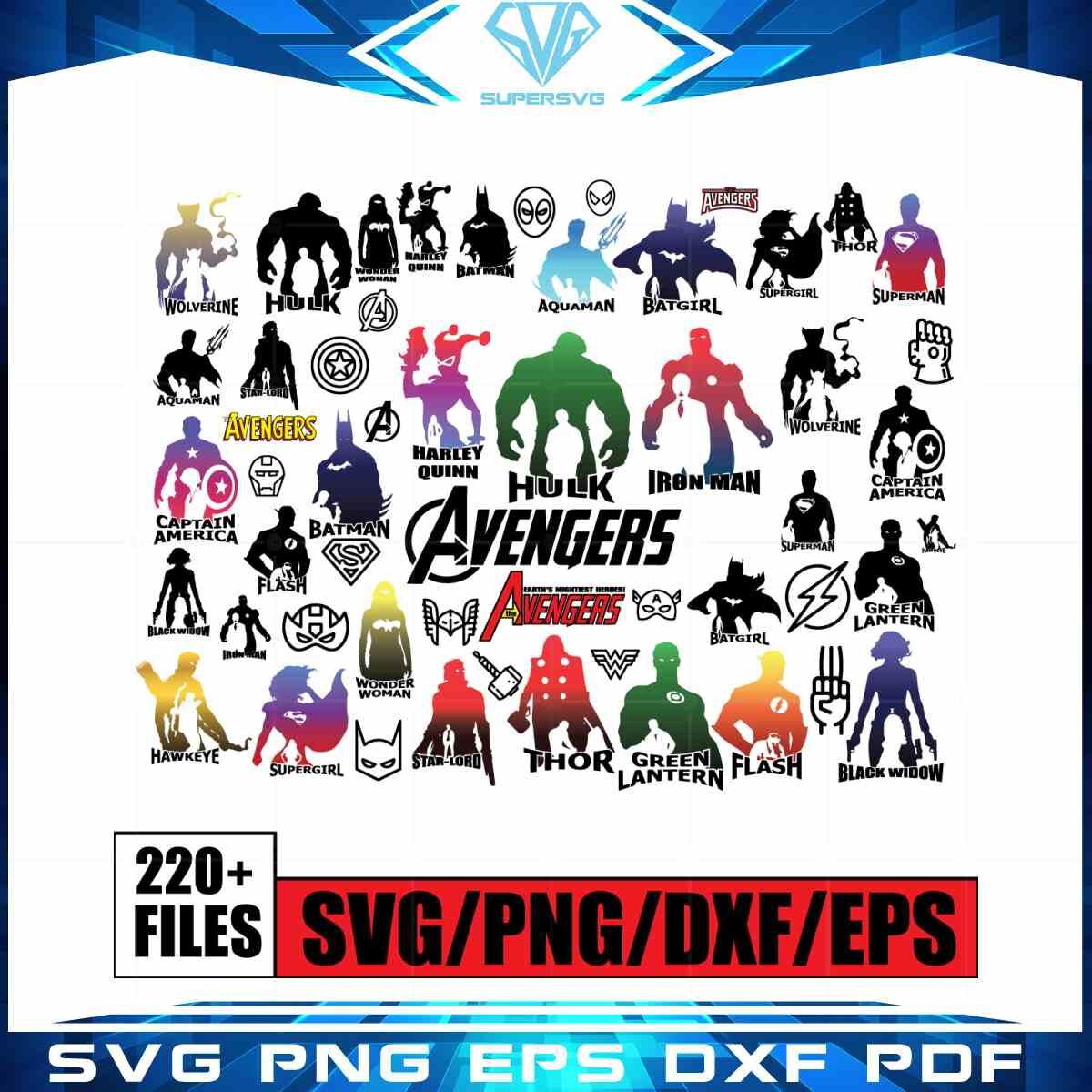 avengers-superhero-character-bundle-svg-graphic-design-cutting-file