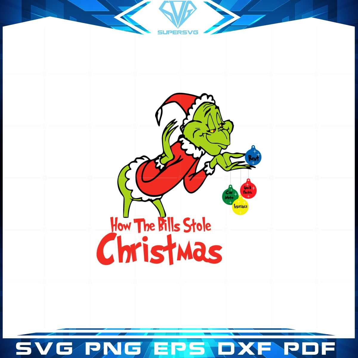 how-the-bills-stole-christmas-svg-funny-christmas-cricut-file