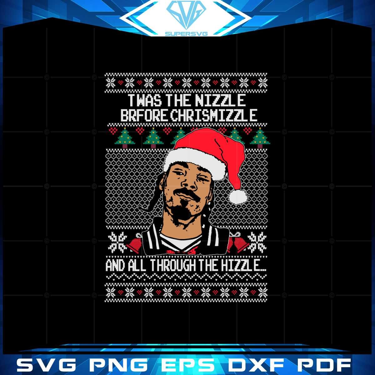 ugly-christmas-sweater-snoop-dogg-twas-the-nizzle-before-chrismizzle-svg
