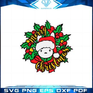 bad-bunny-christmas-wreath-svg-graphic-designs-files