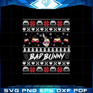 bad-bunny-ugly-christmas-sweater-svg-graphic-designs-files