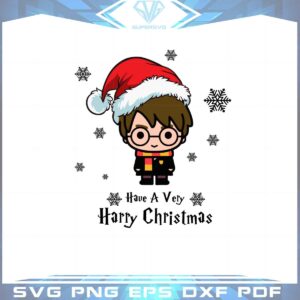 Christmas Harry Potter Cute Chibi Svg Graphic Designs Files