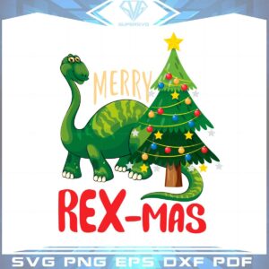 Merry Rexmas Funny Christmas Dinosaur Svg Cutting Files
