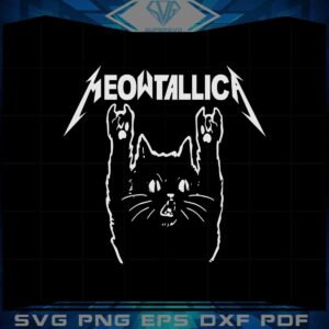 Meowtallica Funny Cat Svg Best Graphic Designs Cutting Files