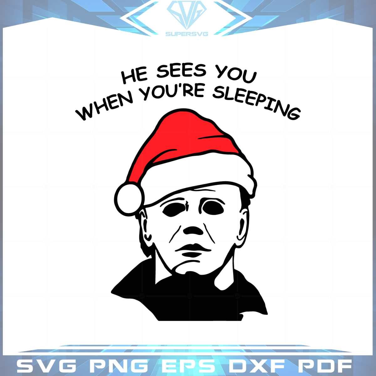 he-sees-you-michael-myers-santa-hat-svg-graphic-designs-files