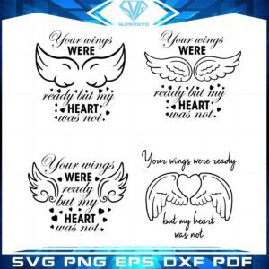 Your Wings Were Ready Bundle Svg Graphic Designs Files