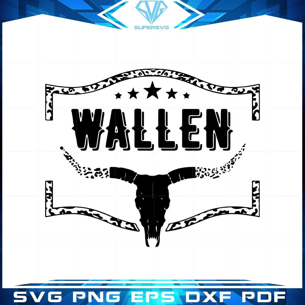 wallen-western-custom-wallen-bullhead-svg-graphic-designs-files