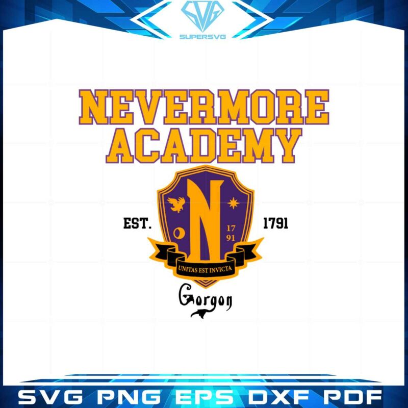 gorgon-nevermore-academy-logo-svg-graphic-designs-files