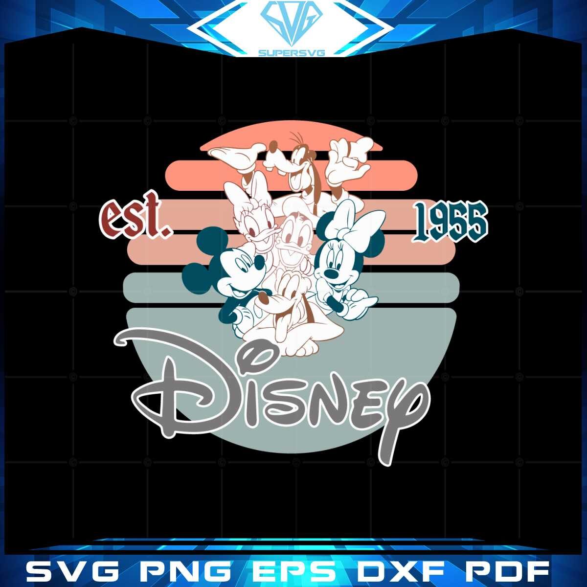 vintage-sunset-disney-mickey-friends-svg-graphic-designs-files