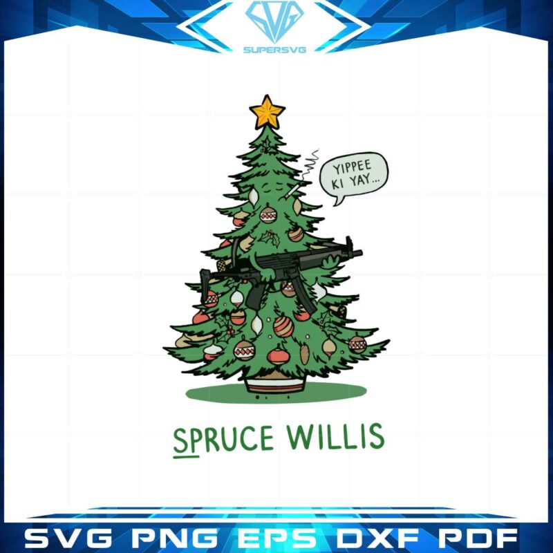 spruce-willis-funny-christmas-tree-svg-graphic-designs-files