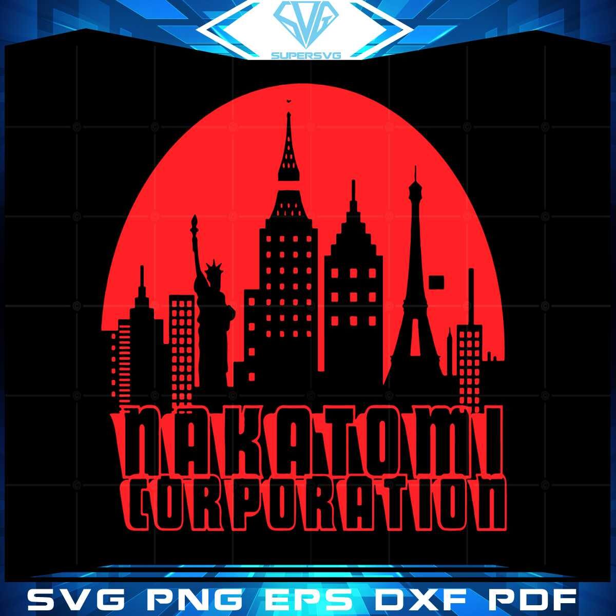 nakatomi-plaza-corporation-red-sunset-svg-graphic-designs-files