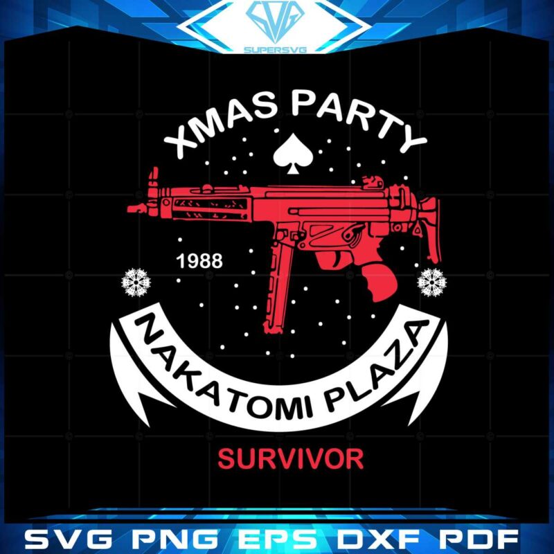 nakatomi-plaza-t-shirt-christmas-party-1988-suvivor-gun-svg