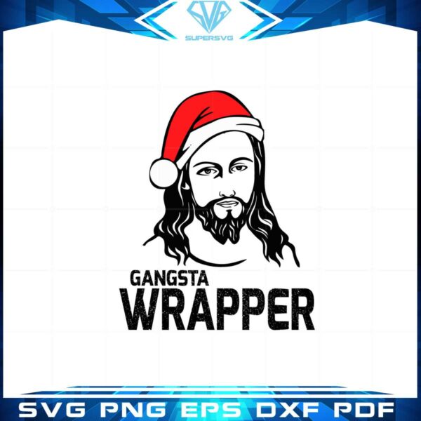 gangster-wrapper-christmas-santa-hat-svg-graphic-designs-files
