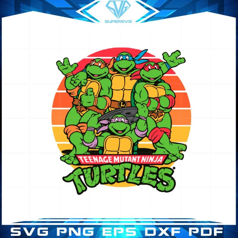 teenage-mutant-ninja-turtles-retro-sunse-svg-cutting-files