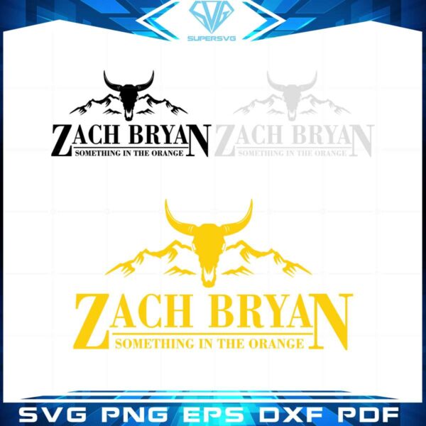 Zach Bryan Western Bull Skull SVG For Cricut Sublimation Files