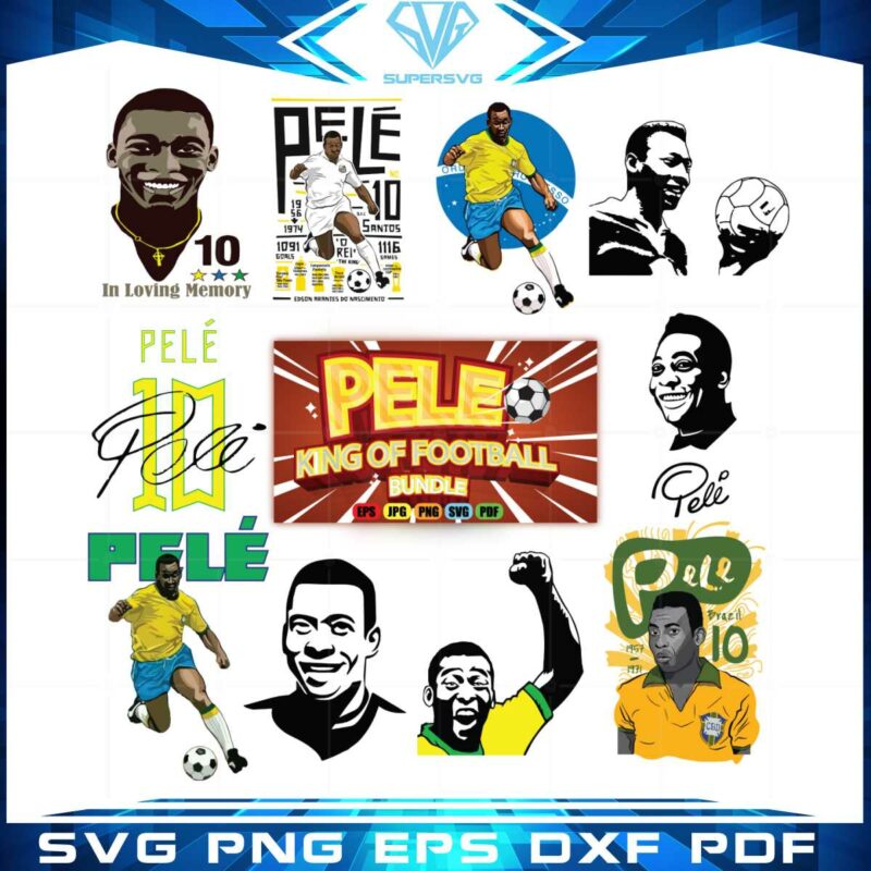 pele-king-of-football-bundle-svg-files-silhouette-diy-craft