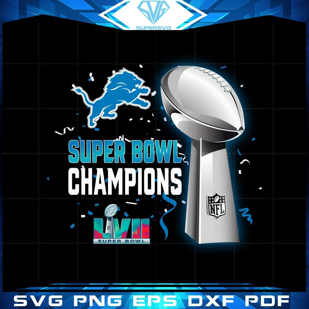 Detroit Lions Super Bowl Lvii 2023 Champions Png Designs