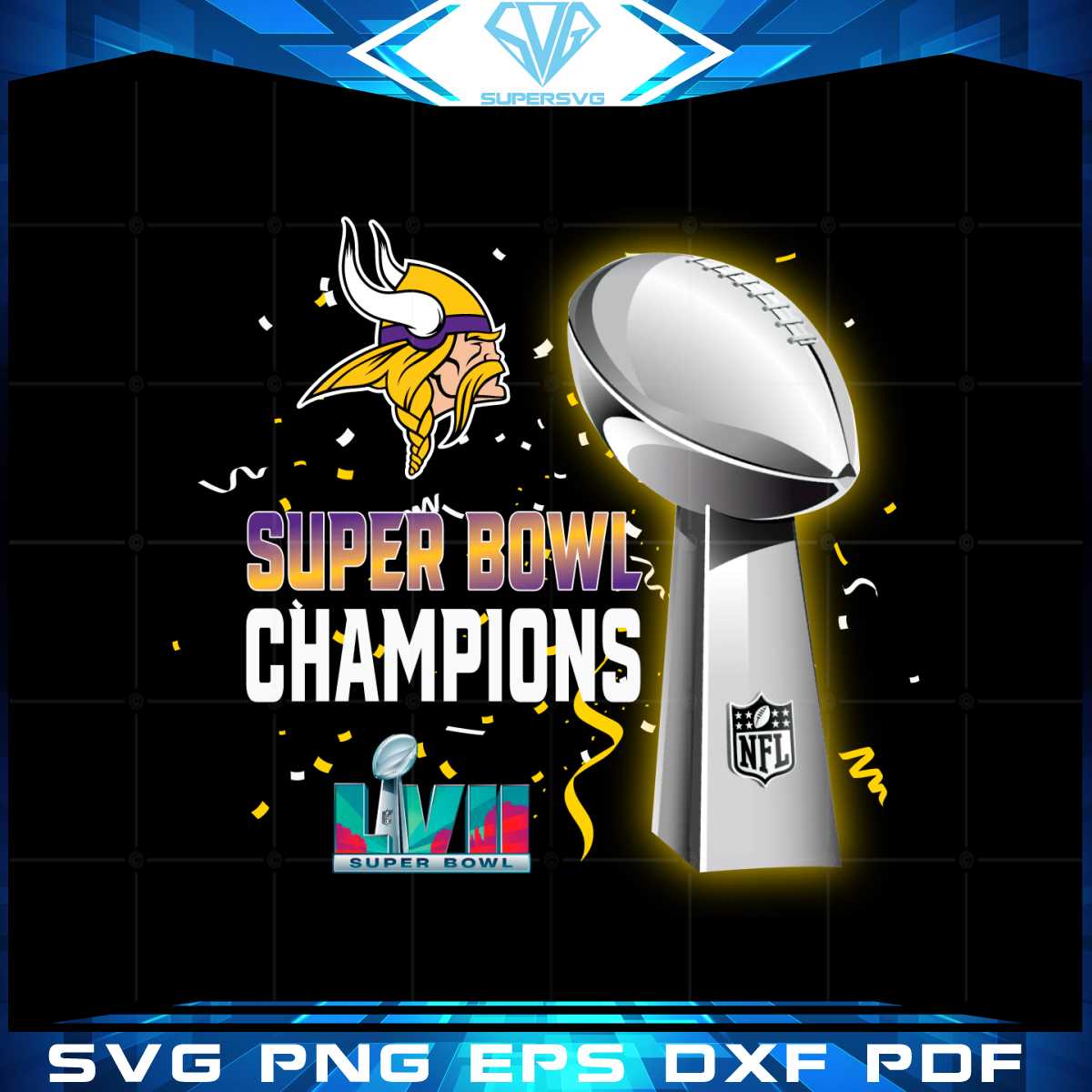 Minnesota Vikings Super Bowl Lvii 2023 Champions Png