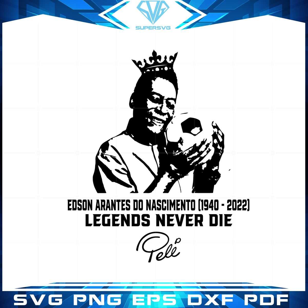 legends-never-die-pele-king-of-football-svg-graphic-designs-files