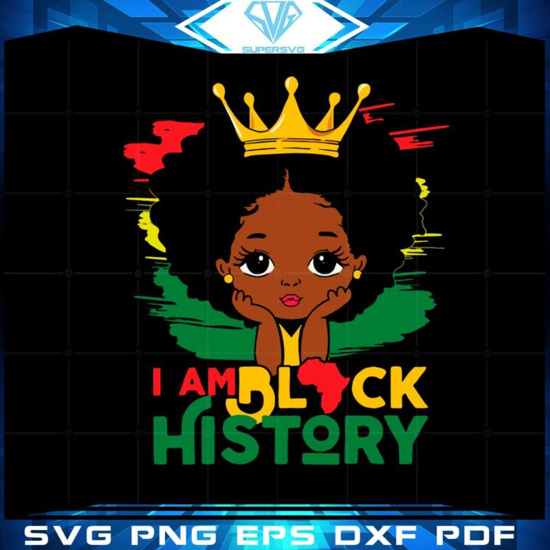 i-am-black-history-month-kids-black-melanin-girl-svg-file
