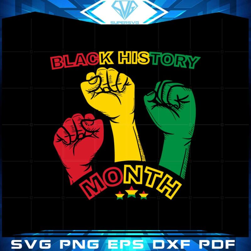 black-history-month-african-american-raised-hand-svg