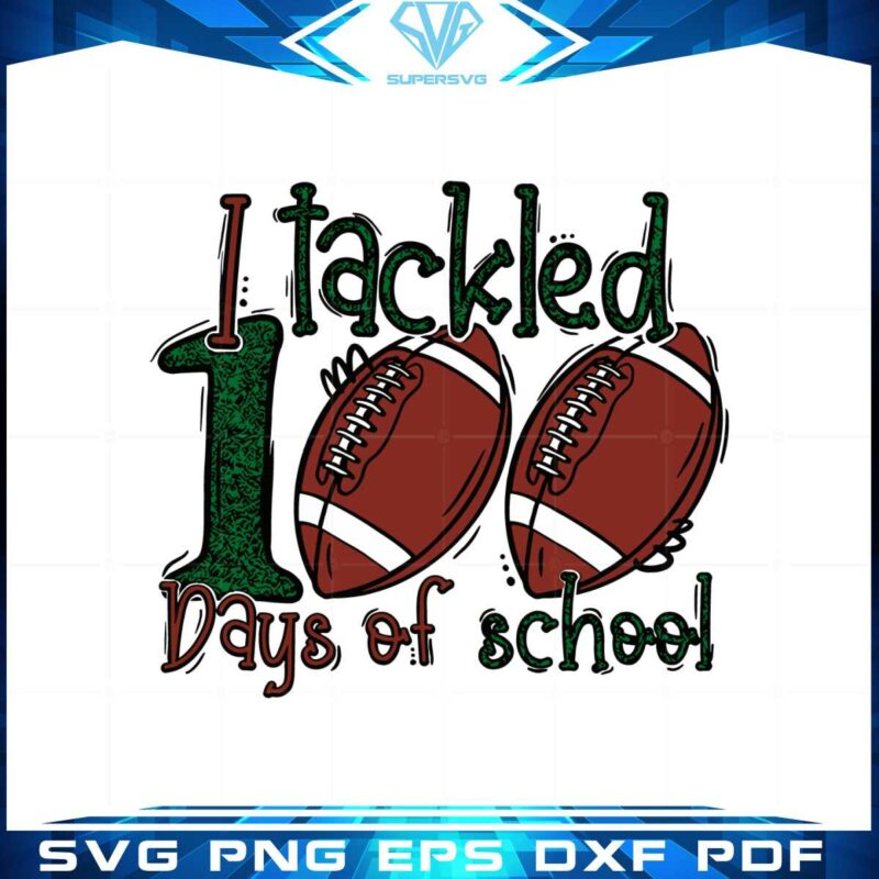 student-tackled-100-days-of-school-football-svg-cutting-files