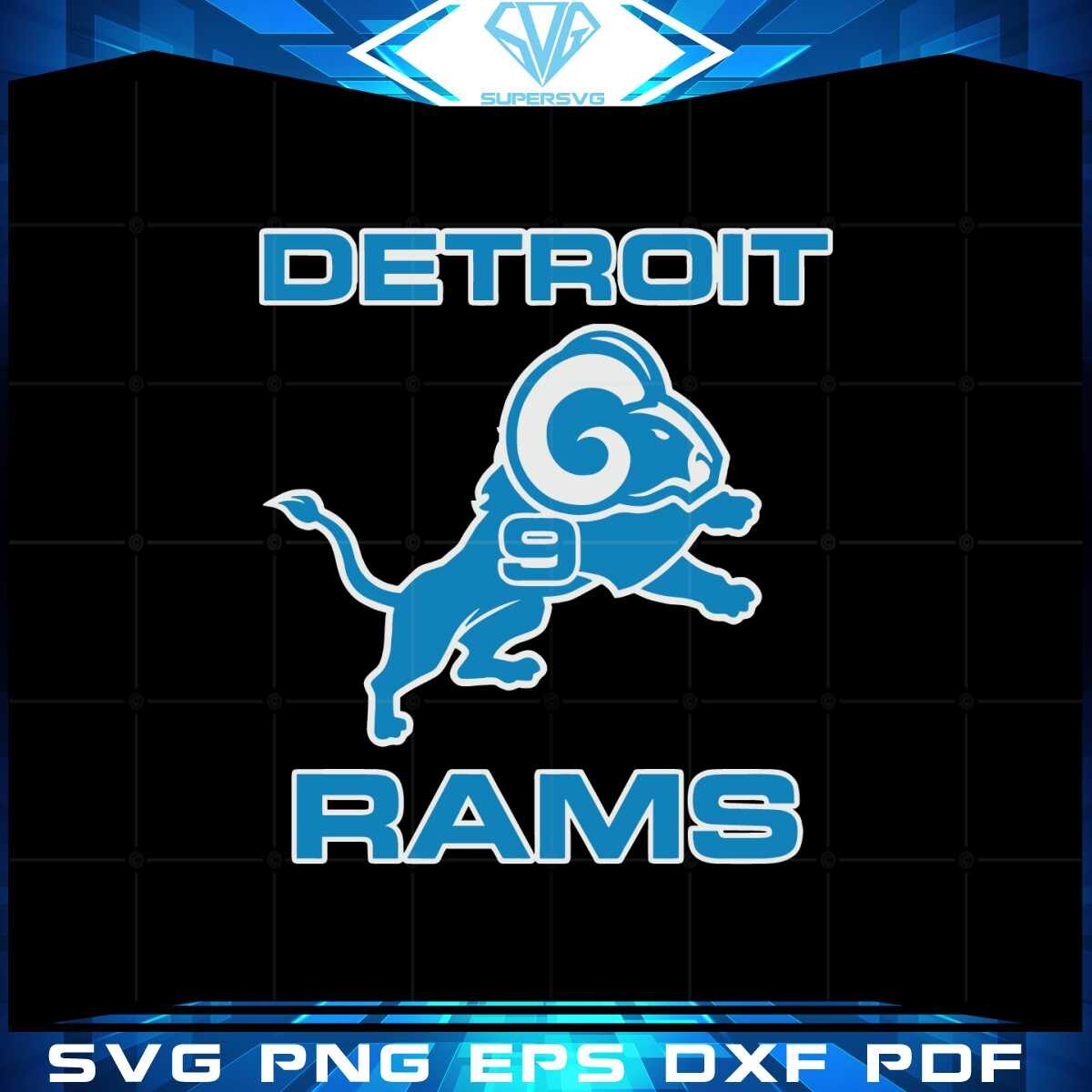 detroit-rams-number-9-svg-best-graphic-designs-cutting-files