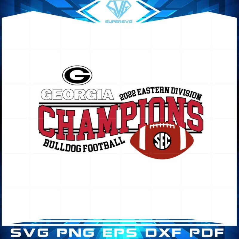 university-georgia-football-2022-sec-east-champions-svg