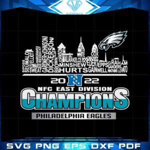 2022 Nfc East Division Champions Philadelphia Eagles Players Svg