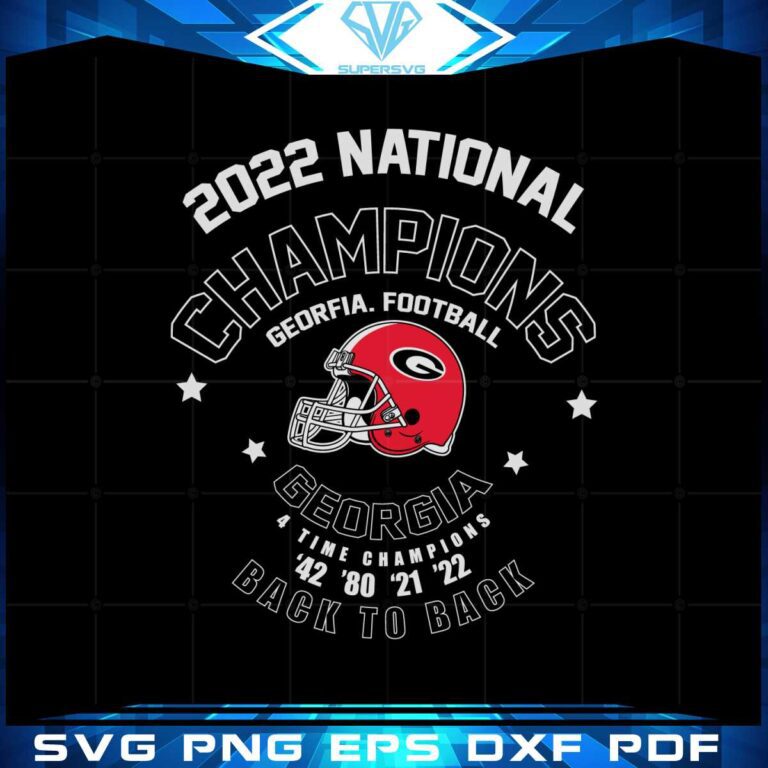 Bulldogs 2022 National Champions Back to Back Svg
