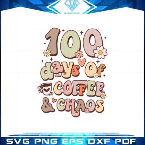 100-days-of-coffee-and-chaos-funny-teacher-100-days-svg
