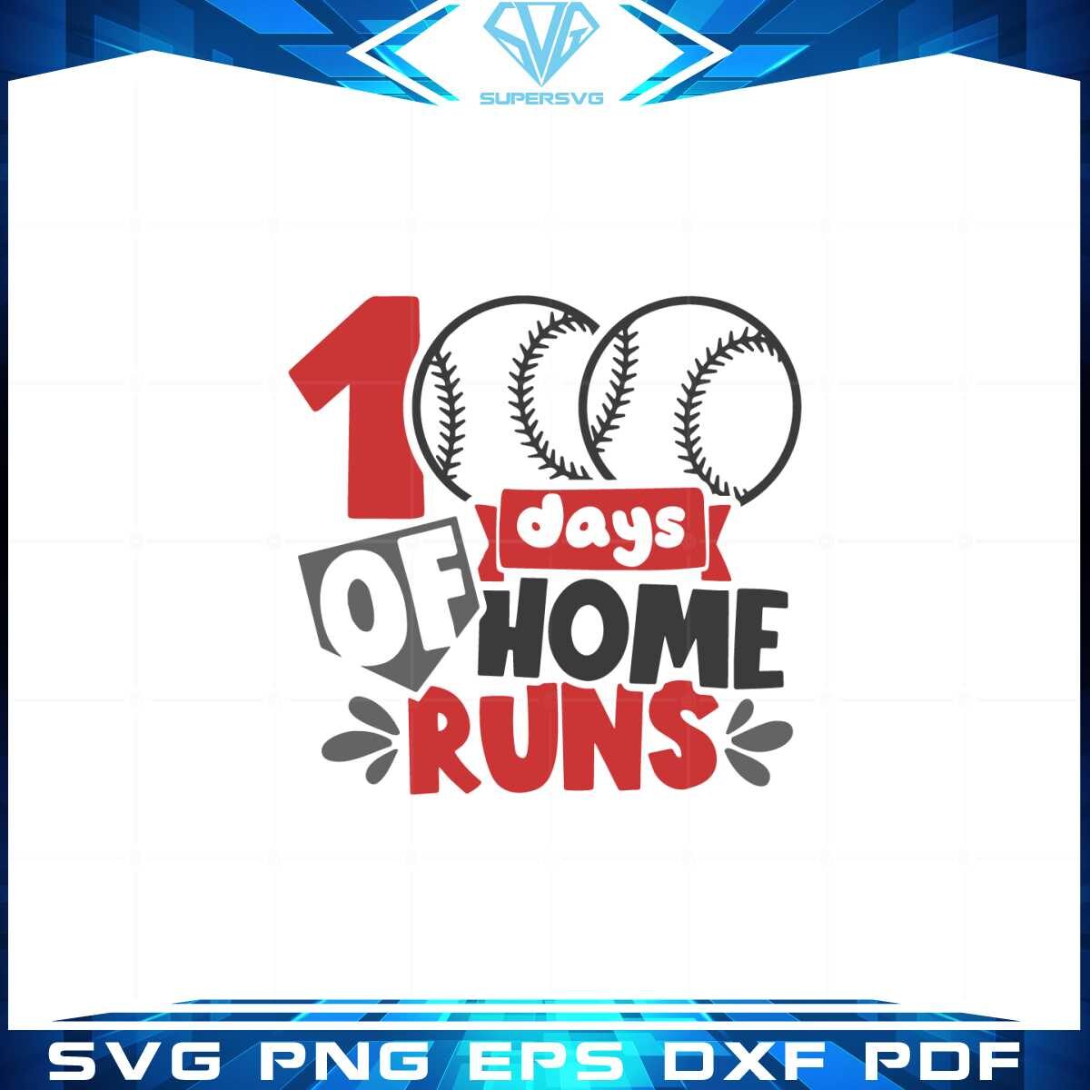 100-days-of-home-runs-baseball-lover-student-svg-cutting-files