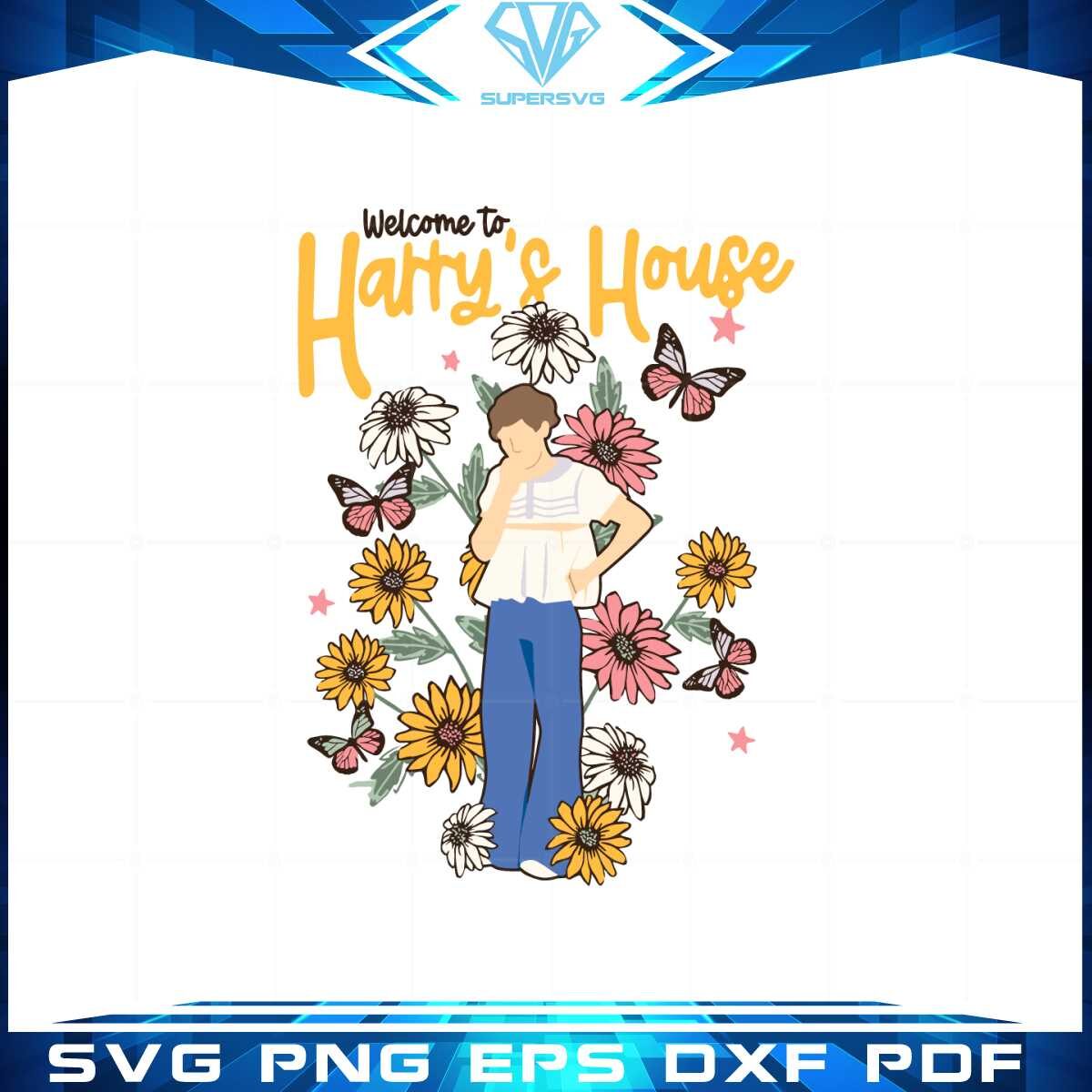 welcome-to-harrys-house-flower-harry-styles-fan-svg-file