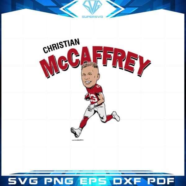 christian-mccaffrey-san-francisco-49ers-football-player-svg