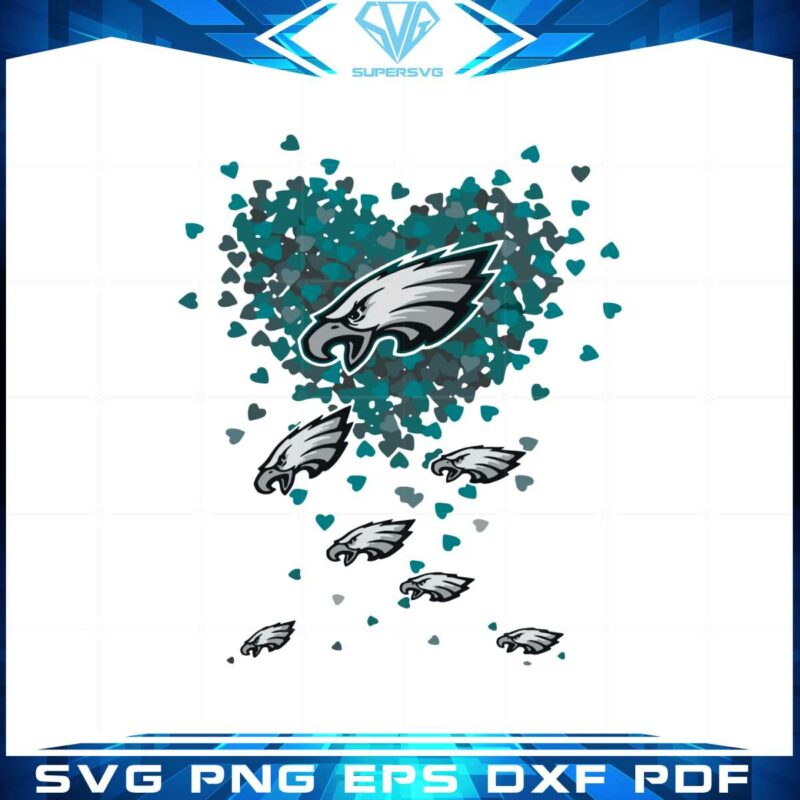 philadelphia-eagles-tiny-hearts-shape-svg-graphic-designs-files